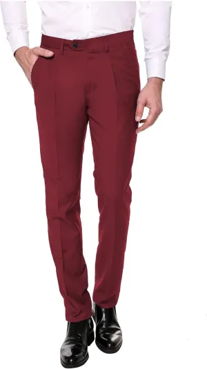 COOFANDY Men's Classic Fit Flat Front Dress Pants No Iron Premium Casual Pants Expandable Waist Suit Pants