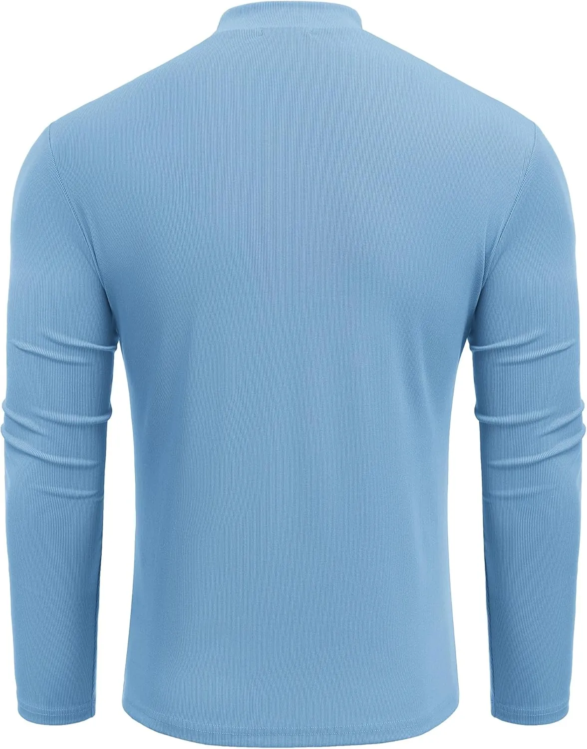 COOFANDY Men's Mock Turtleneck Long Sleeve Shirts Slim Fit Basic T-Shirt Lightweight Ribbed Pullover Sweater
