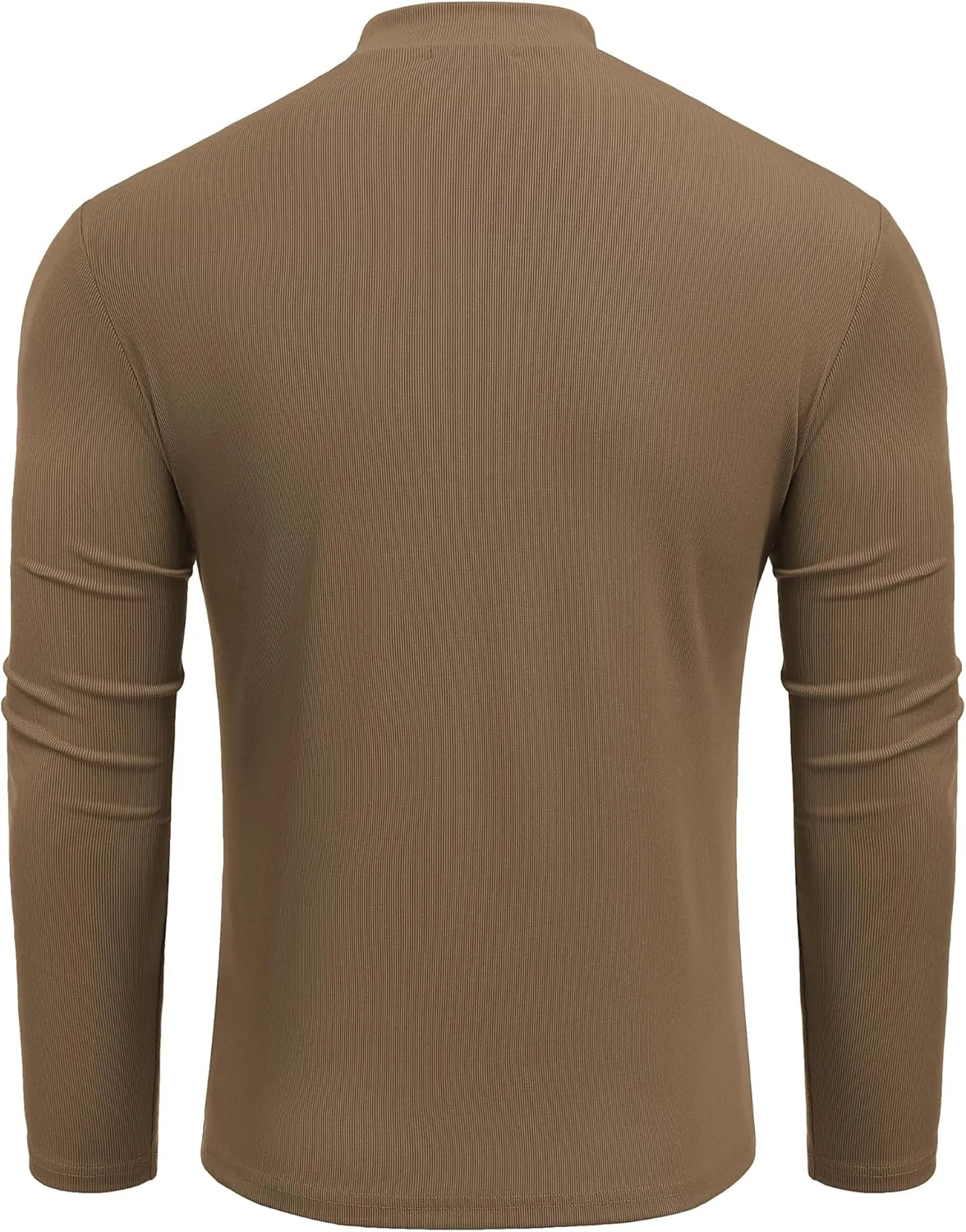 COOFANDY Men's Mock Turtleneck Long Sleeve Shirts Slim Fit Basic T-Shirt Lightweight Ribbed Pullover Sweater