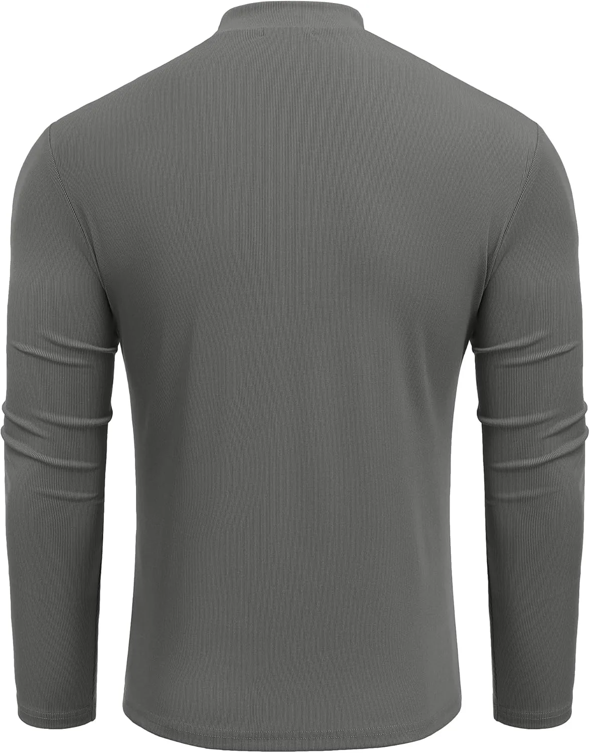 COOFANDY Men's Mock Turtleneck Long Sleeve Shirts Slim Fit Basic T-Shirt Lightweight Ribbed Pullover Sweater