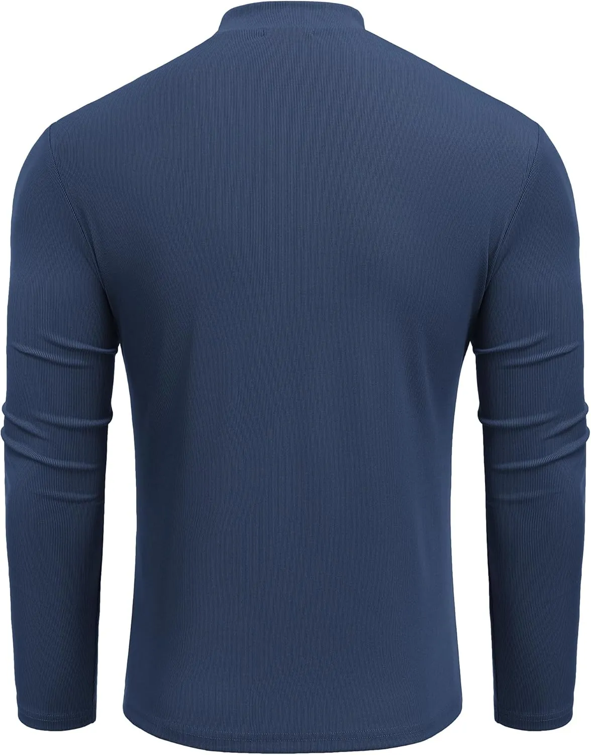 COOFANDY Men's Mock Turtleneck Long Sleeve Shirts Slim Fit Basic T-Shirt Lightweight Ribbed Pullover Sweater