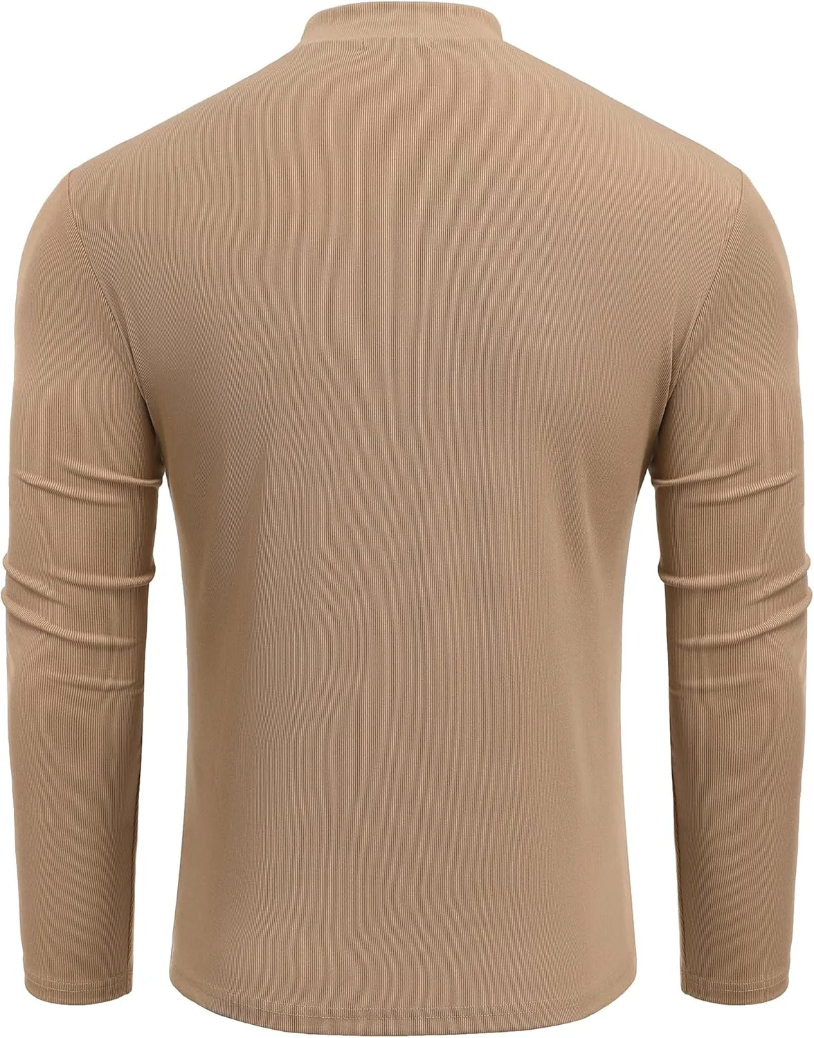 COOFANDY Men's Mock Turtleneck Long Sleeve Shirts Slim Fit Basic T-Shirt Lightweight Ribbed Pullover Sweater