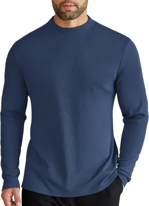 COOFANDY Men's Mock Turtleneck Long Sleeve Shirts Slim Fit Basic T-Shirt Lightweight Ribbed Pullover Sweater