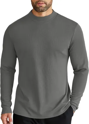 COOFANDY Men's Mock Turtleneck Long Sleeve Shirts Slim Fit Basic T-Shirt Lightweight Ribbed Pullover Sweater