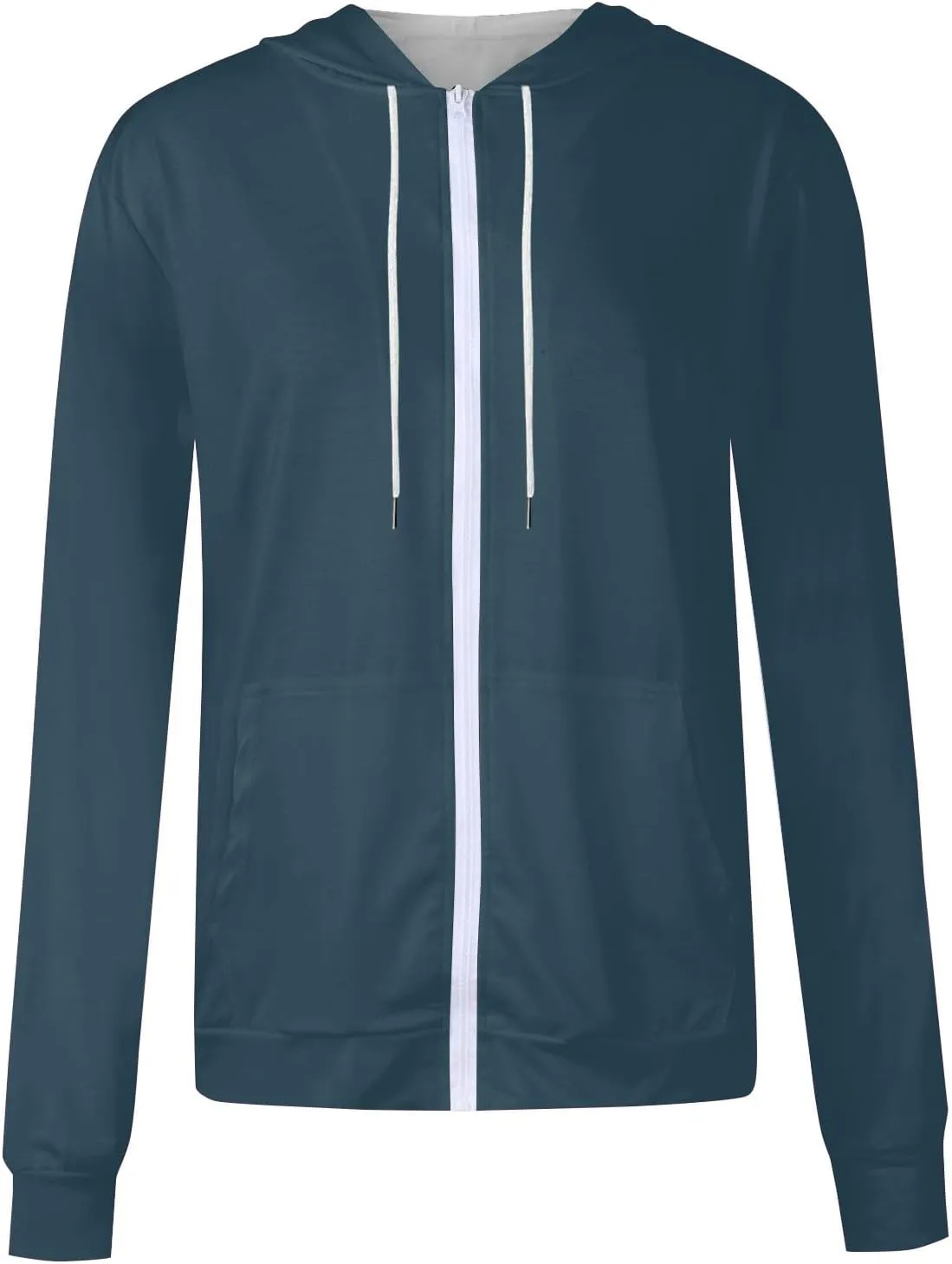 COTECRAM Womens Zip Up Hoodies Oversized Lightweight Hooded Sweatshirt Casual Long Sleeve Jacket Y2K Fall Clothes