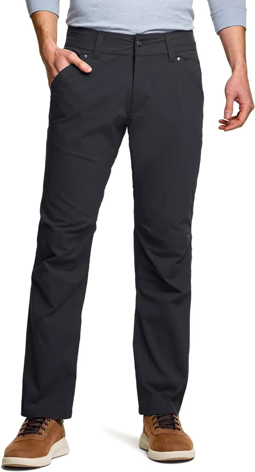 CQR Men's Vent Stretch Pants, Quick Dry Lightweight Casual Cargo Pants, Water Resistant Straight-Fit Utility Work Pants