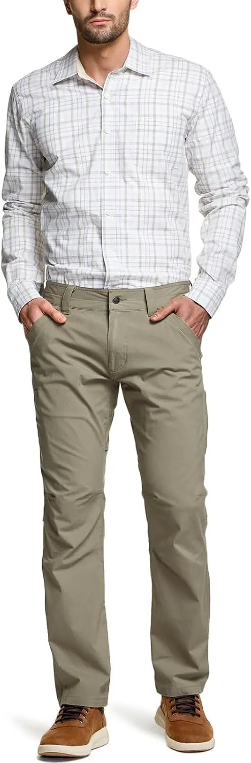 CQR Men's Vent Stretch Pants, Quick Dry Lightweight Casual Cargo Pants, Water Resistant Straight-Fit Utility Work Pants
