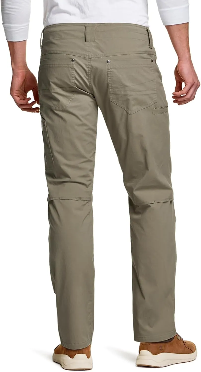 CQR Men's Vent Stretch Pants, Quick Dry Lightweight Casual Cargo Pants, Water Resistant Straight-Fit Utility Work Pants