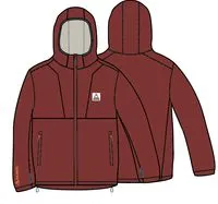 Crest Recycled Polartec Fleece Hoodie - Red Ochre