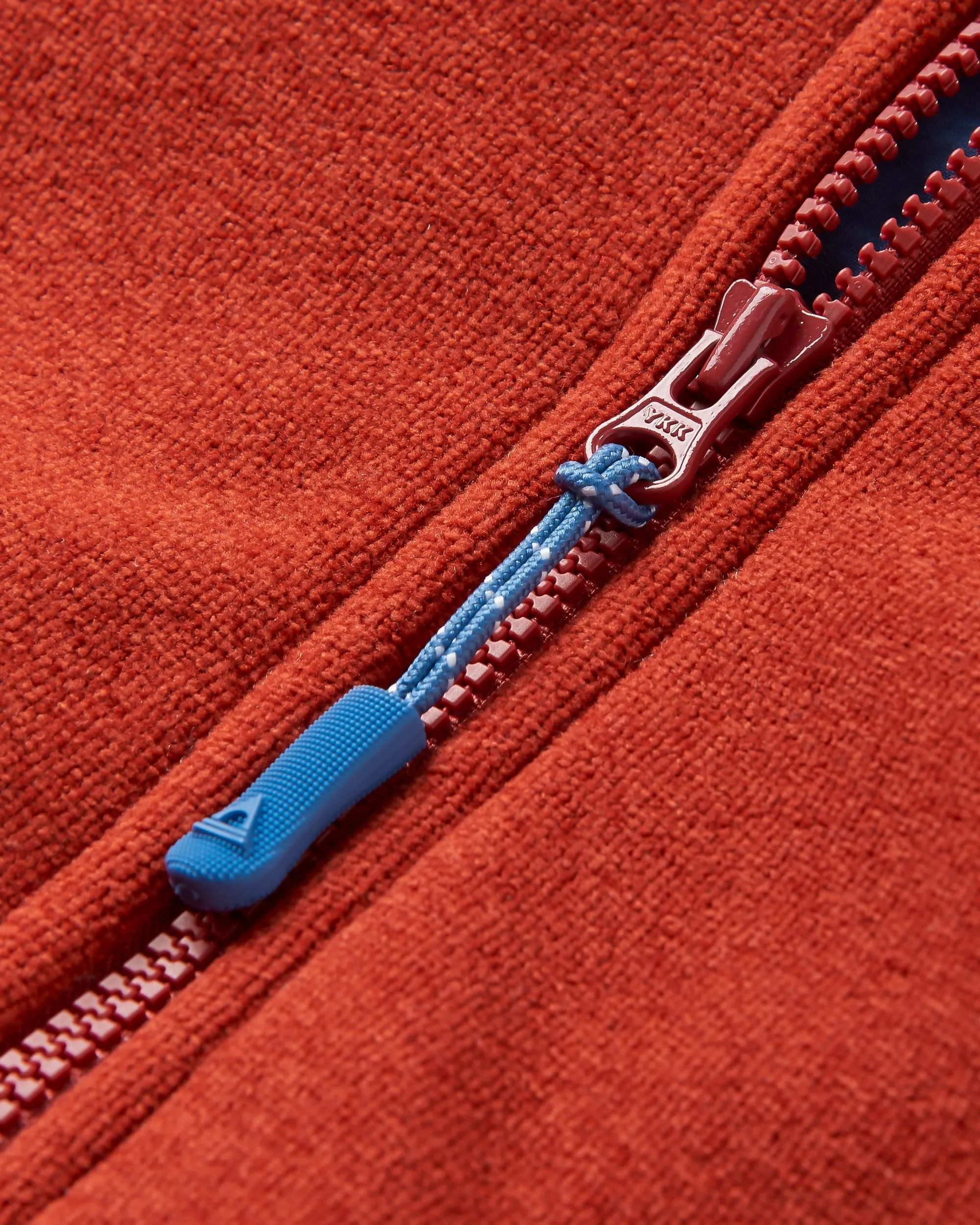 Crest Recycled Polartec Fleece Hoodie - Red Ochre