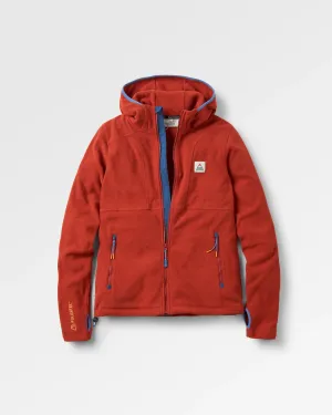 Crest Recycled Polartec Fleece Hoodie - Red Ochre
