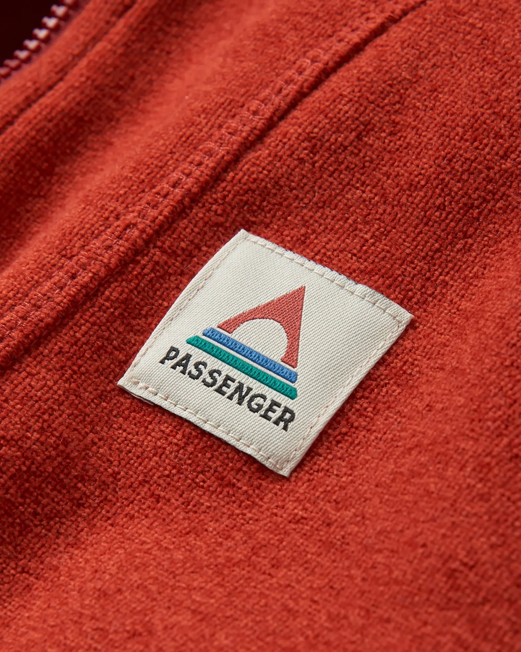 Crest Recycled Polartec Fleece Hoodie - Red Ochre