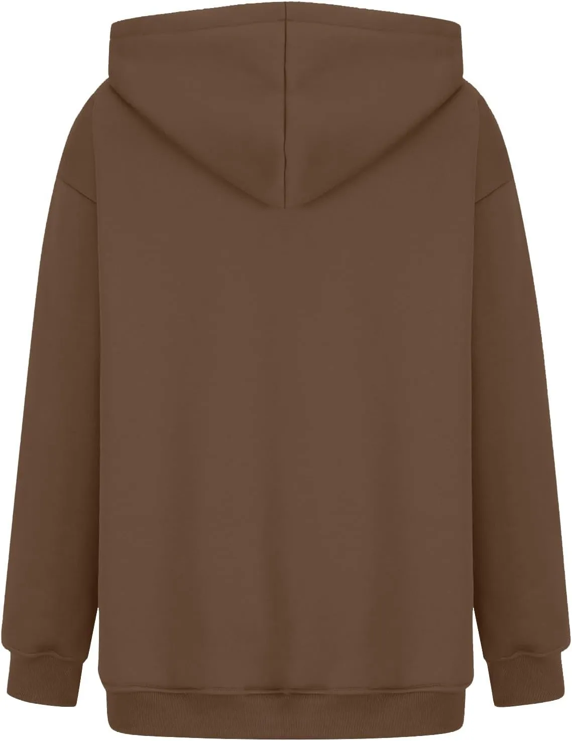 Crewneck Sweatshirts Women Drop Shoulder Fleece Lined Oversized Hoodie Thermal Long Sleeve Preppy Pullover Tops