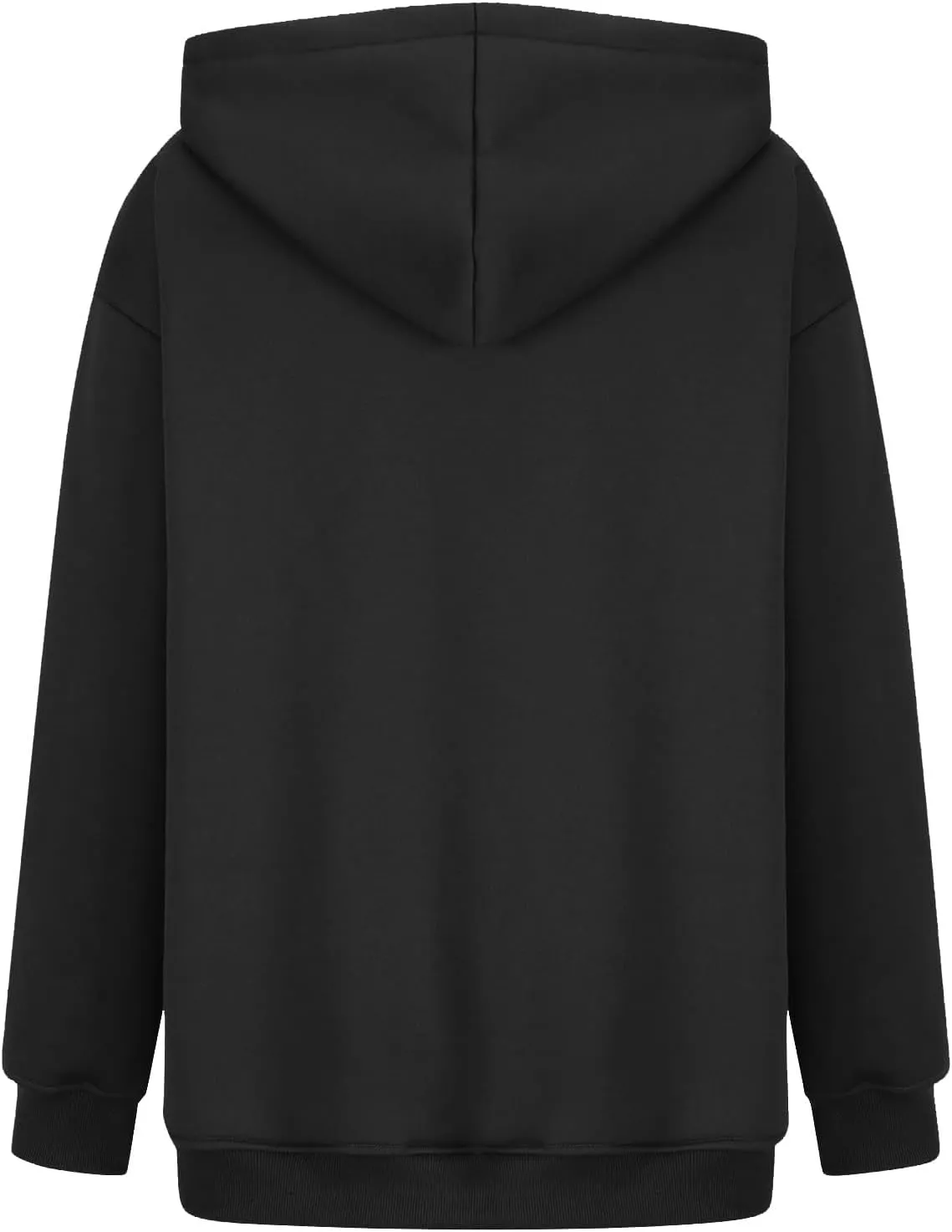 Crewneck Sweatshirts Women Drop Shoulder Fleece Lined Oversized Hoodie Thermal Long Sleeve Preppy Pullover Tops