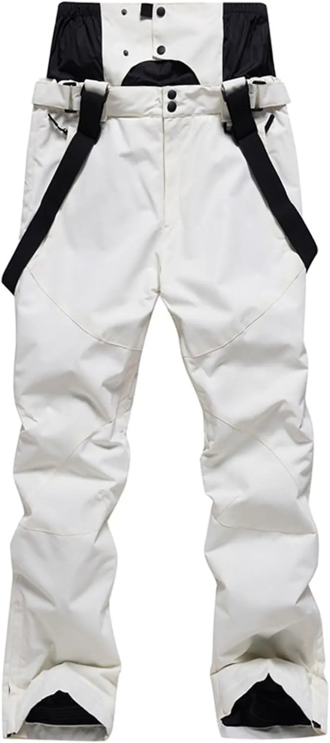 CRNTCEM Mens Ski Snow Bib Pants Women Ski Snow Bib Pant Outdoor Breathable Waterproof Windproof Thermal Snowboard Bib Pants