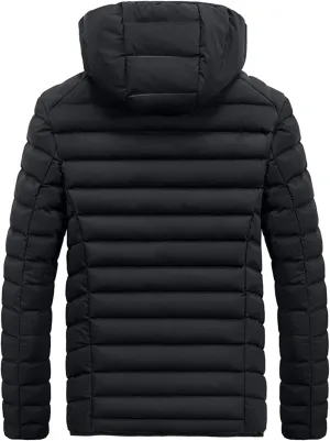 Daily Deals of Todays Men Casual Jacket Summer Mens Black Suit Men Warm Jacket Cotton Winter Padded Coat Classic Step Dad Birthday Gift Mens 79th Birthday Gift Ideas Ranch Coat