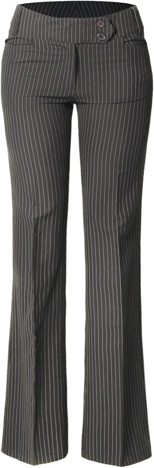 Design by Olivia Women's Relaxed Boot-Cut Office Pants Trousers Slacks