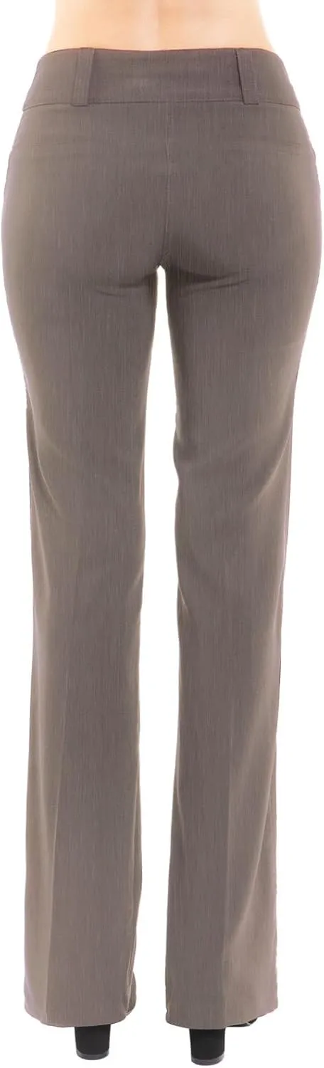 Design by Olivia Women's Relaxed Boot-Cut Office Pants Trousers Slacks