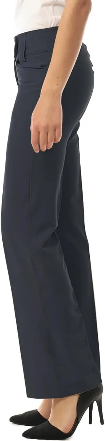 Design by Olivia Women's Relaxed Boot-Cut Office Pants Trousers Slacks