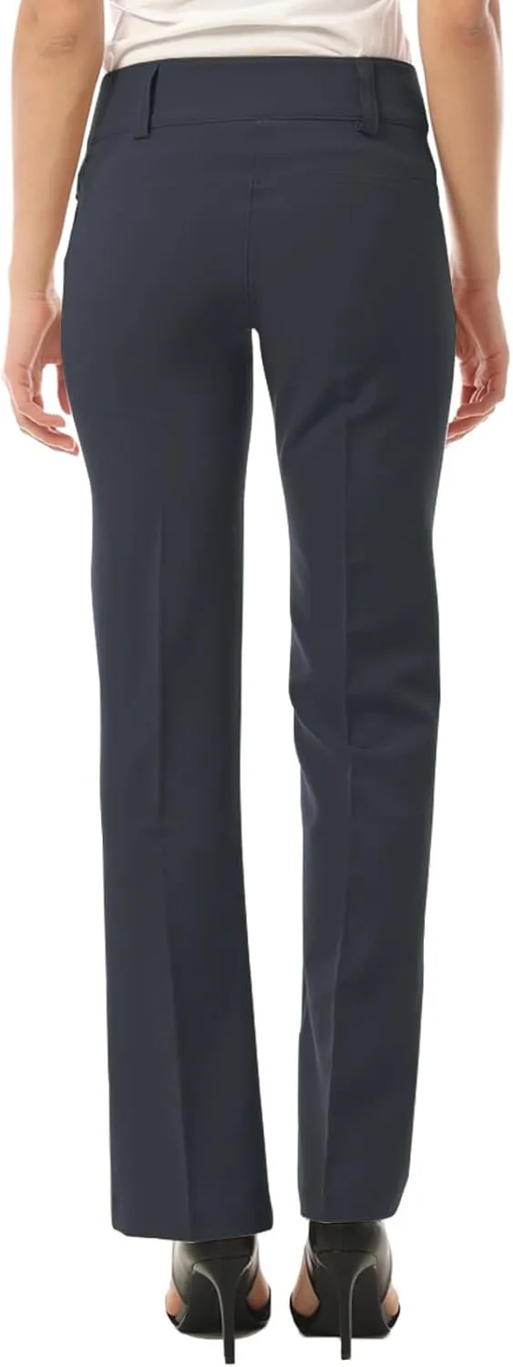 Design by Olivia Women's Relaxed Boot-Cut Office Pants Trousers Slacks