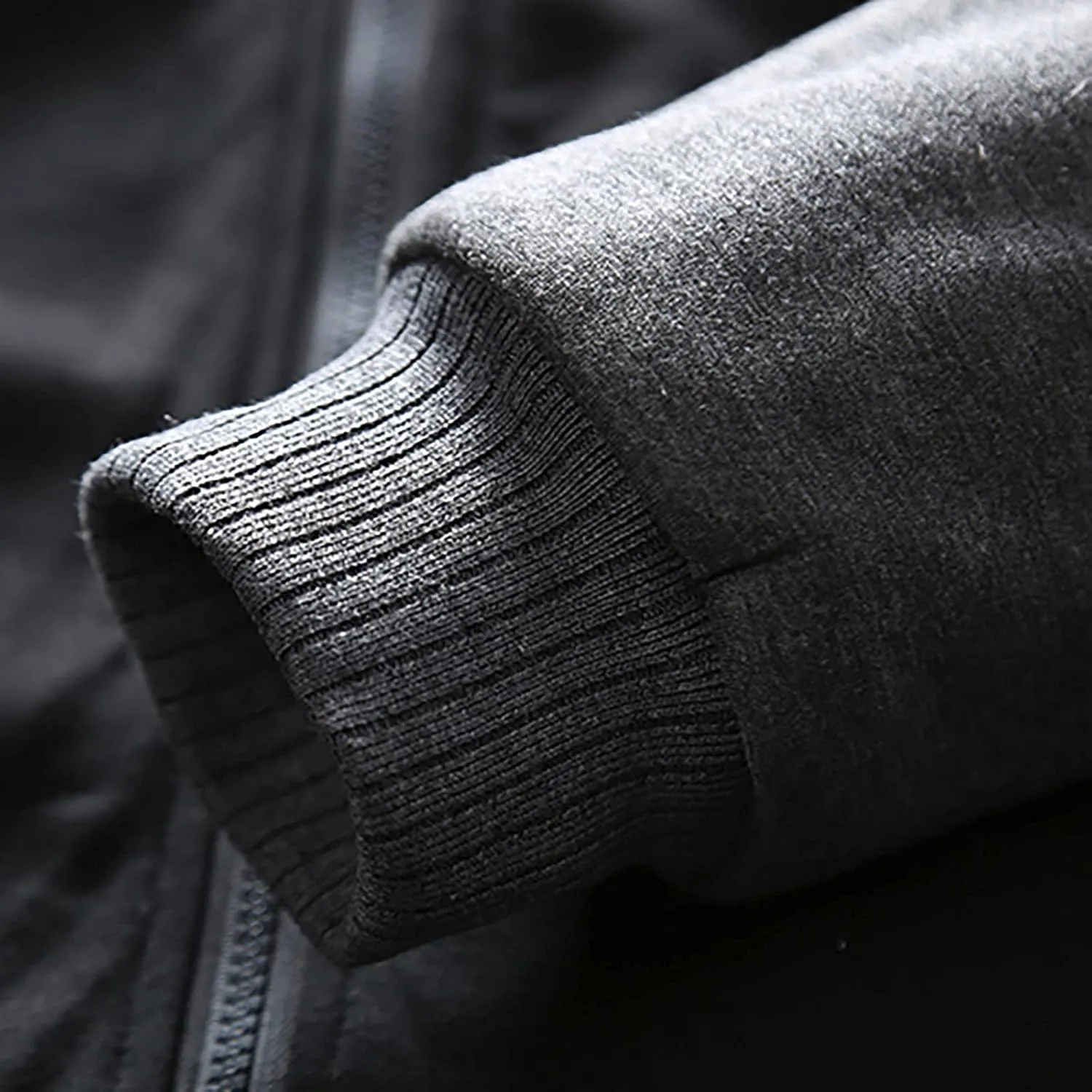 DuDubaby Hoodies for Men Big and Tall Long Sleeve Hoodie Men Winter Warm Fleece Hooded Zipper Sweater Jacket Outwear Coat