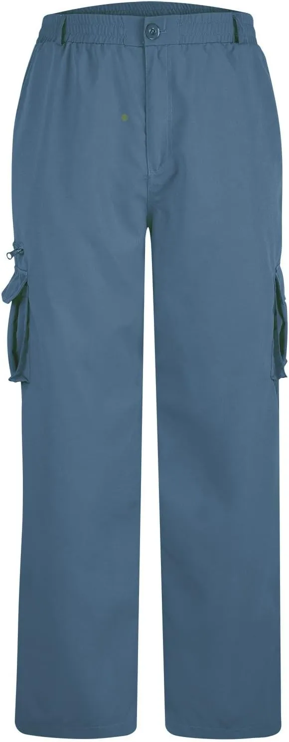 Finelylove Mens Cargo Pants Loose Fit Casual Cargo Sweatpants Outdoor Straight Flex Athletic Pants Work Hiking Joggers