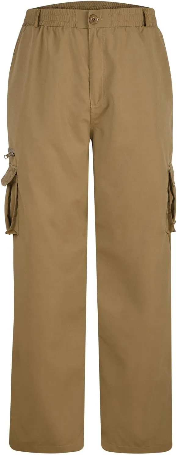 Finelylove Mens Cargo Pants Loose Fit Casual Cargo Sweatpants Outdoor Straight Flex Athletic Pants Work Hiking Joggers