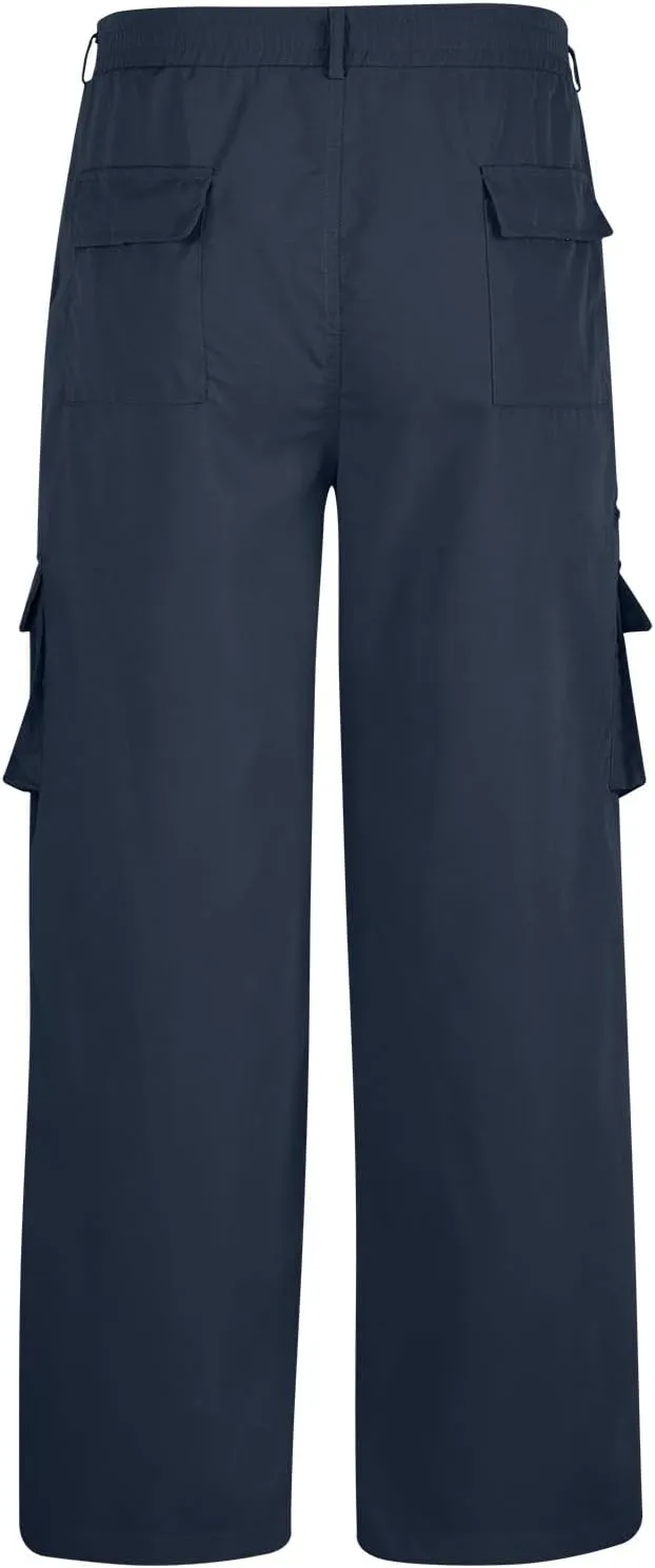 Finelylove Mens Cargo Pants Loose Fit Casual Cargo Sweatpants Outdoor Straight Flex Athletic Pants Work Hiking Joggers