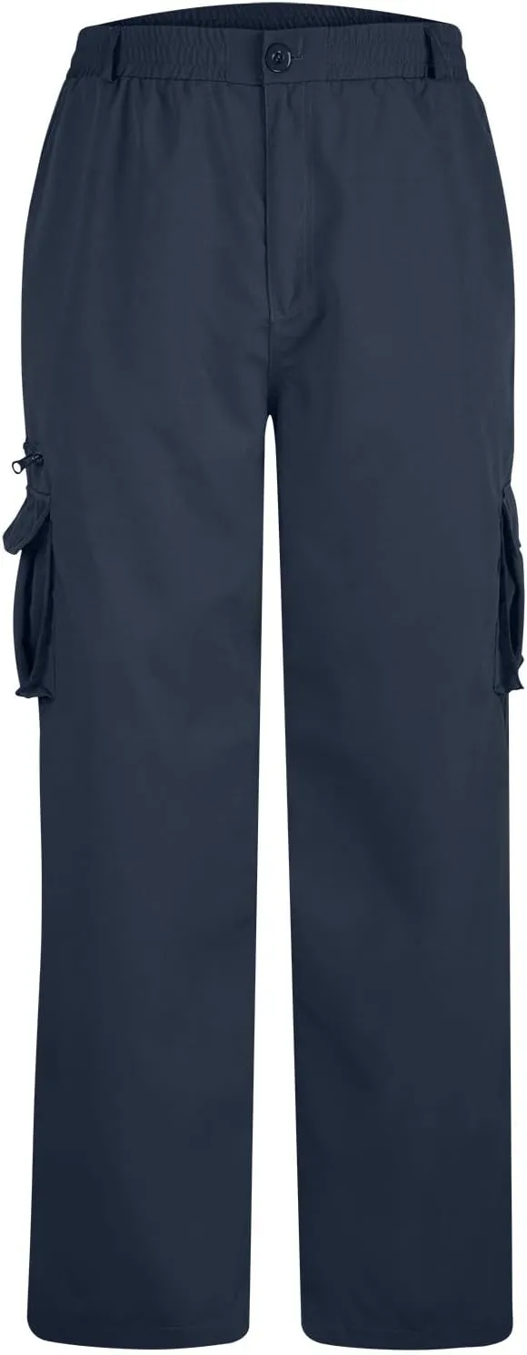 Finelylove Mens Cargo Pants Loose Fit Casual Cargo Sweatpants Outdoor Straight Flex Athletic Pants Work Hiking Joggers