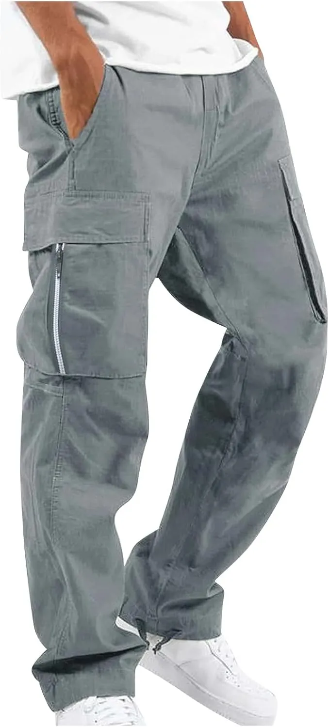 FONMA Work Pants for Men Hiking Pants Work Hiking Pants Stretch Tactical Pants Joggers Outdoor Travel Pant with Multi Pockets