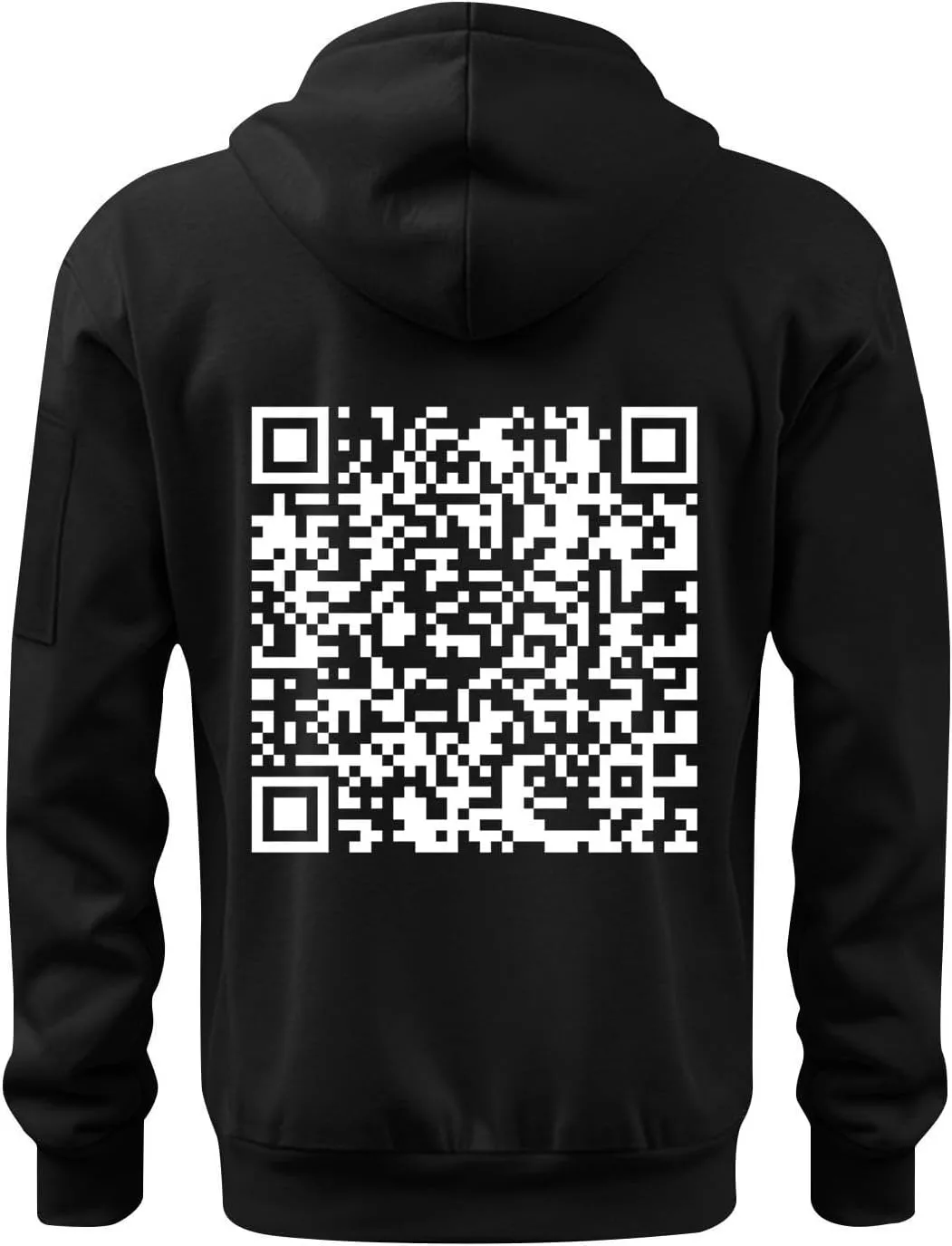 Funny Fuck You Qr Code Hoodie Casual Lightweight Full Zip Jacket Men Sports Big And Tall Sweatshirt With Pocket