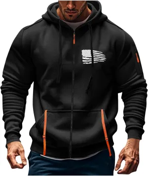 Funny Fuck You Qr Code Hoodie Casual Lightweight Full Zip Jacket Men Sports Big And Tall Sweatshirt With Pocket