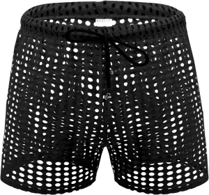 GIERIDUC Men Shapewear Tummy Control Bodysuit Mens Mesh See Through Underwear Mens Balls Out Underwear Birthday Gift For Him