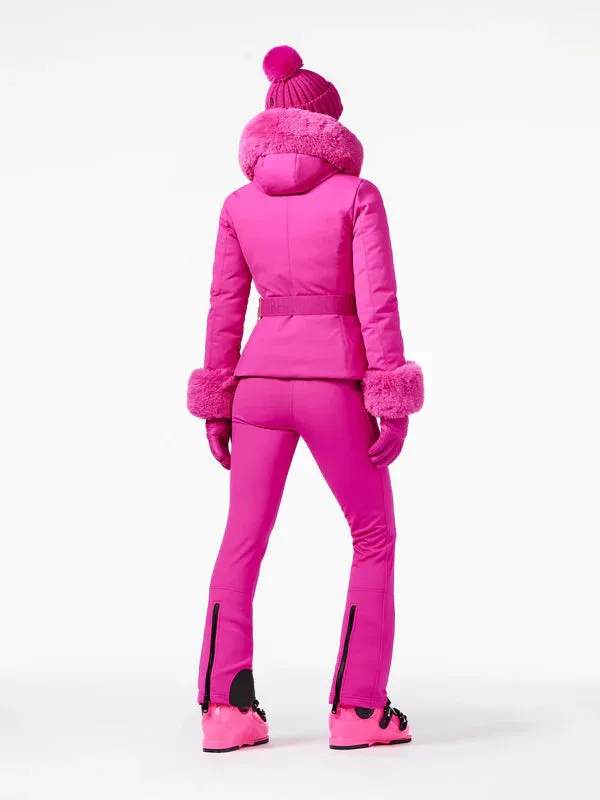 Giselle Faux Border Ski Jacket  - Pink