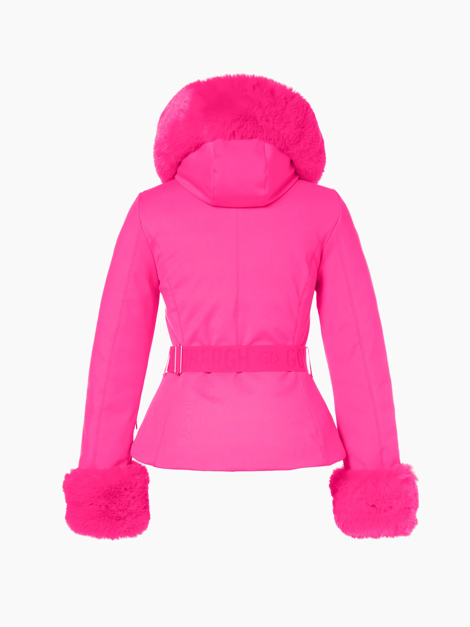 Giselle Faux Border Ski Jacket  - Pink
