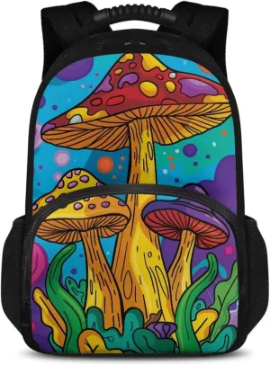 Gomyblomy Backpack Cooler Insulated Leak Proof Lunch Backpack for Women, Mushroom Print Cooler Backpack Soft Lightweight Thermal Bag for Travel Picnic Camping Hiking Rucksack