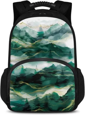 Gomyblomy Green Backpack Cooler for Women Men Leak Proof Insulated Lunch Backpack with Cooler Compartment, Lightweight Thermal Bag Beach Camping Hiking Daypack