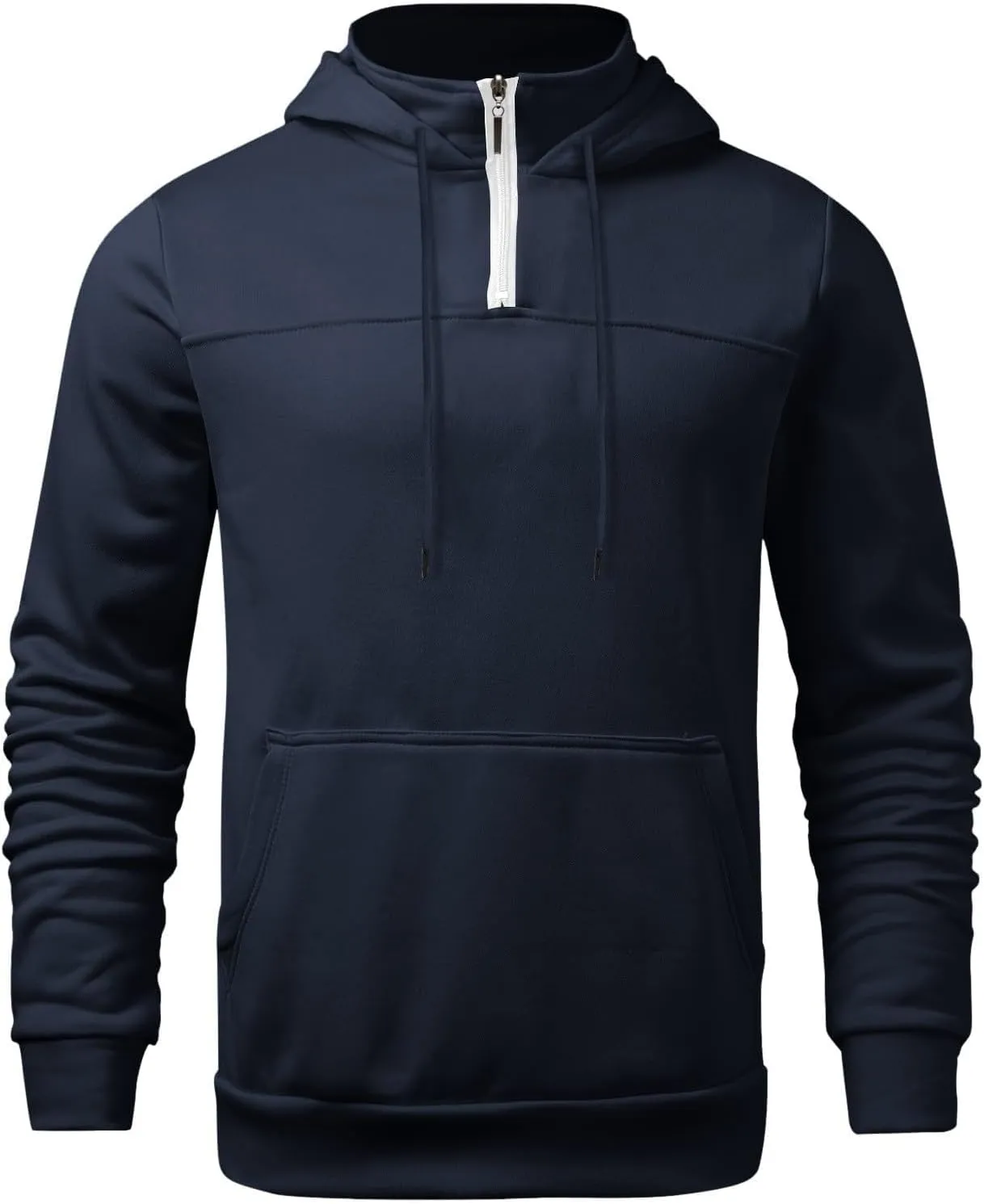 Hoodies for Men Quarter Zip Up Hoodie Pullover Loose Fit Heavyweight Hooded Sweatshirt for Men with Pocket