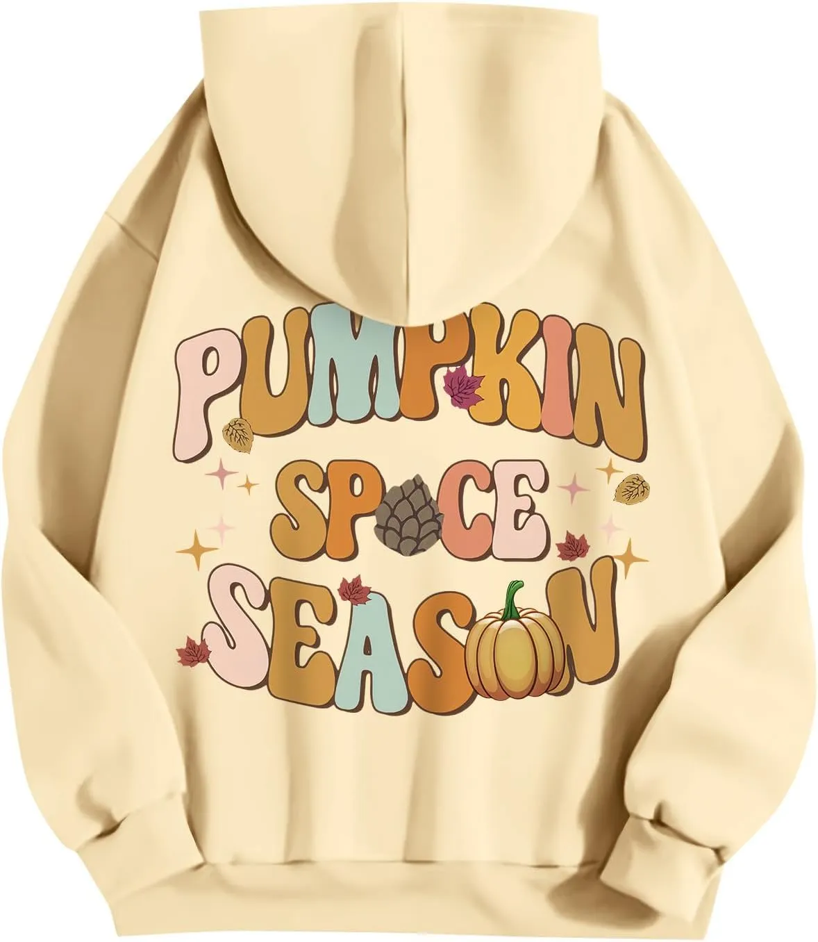 Hoodies For Teen Girls Long Sleeve O Neck Casual Drawstring Letter Printed Pullover Tops