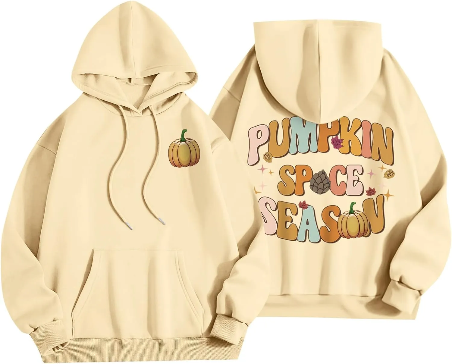 Hoodies For Teen Girls Long Sleeve O Neck Casual Drawstring Letter Printed Pullover Tops