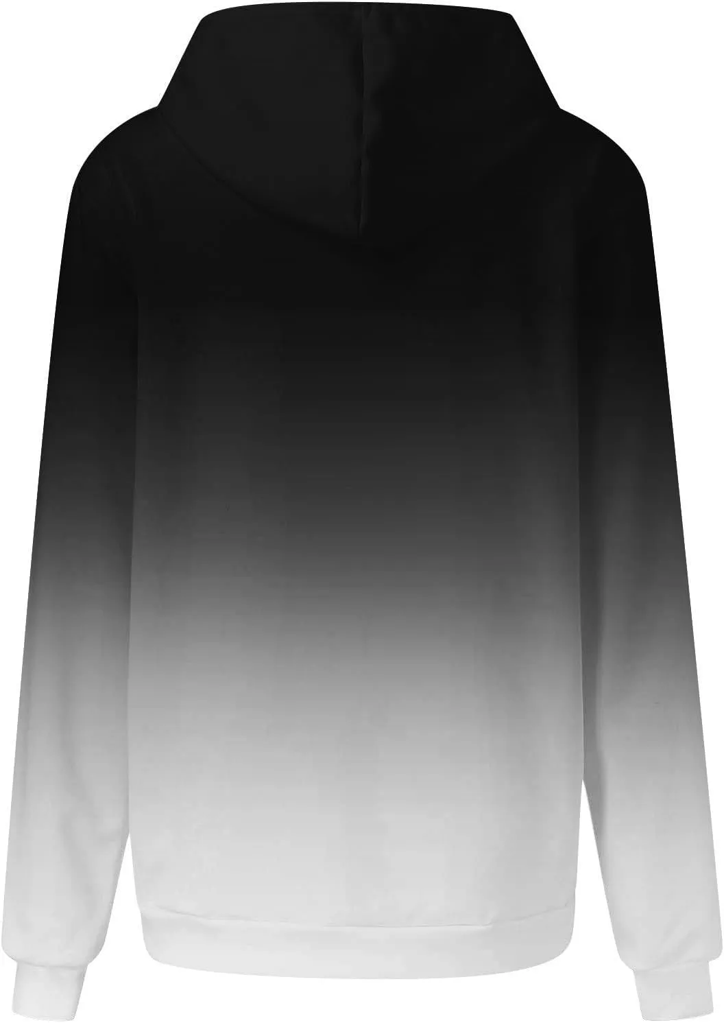 Hoodies For Women Gradient Long Sleeve Oversized Sweatshirts Loose Fit Drawstring Trendy Pullover Tops with Pocket 2024