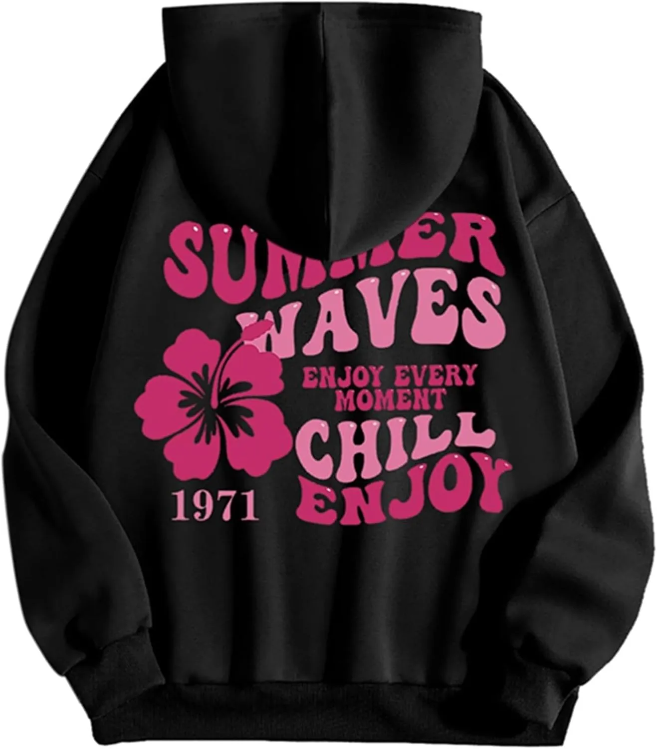 Hoodies for Women Plus Size Casual Long Sleeve Sweatshirts Drawstring Tops Loose Print Pullovers with Pocket