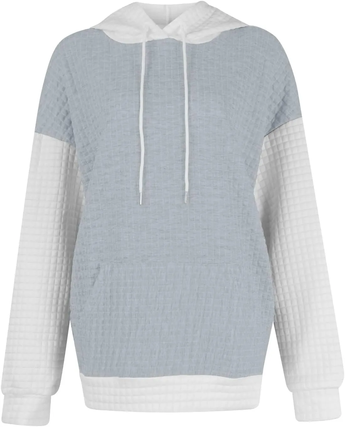 Hoodies For Women,2024 Fall Trendy Waffle Long Sleeve Drawstring Pullover Tops Casual Preppy Sweatshirt With Pockets