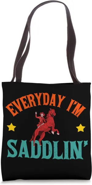Horse Riding Rodeo Funny Cowboy Tote Bag