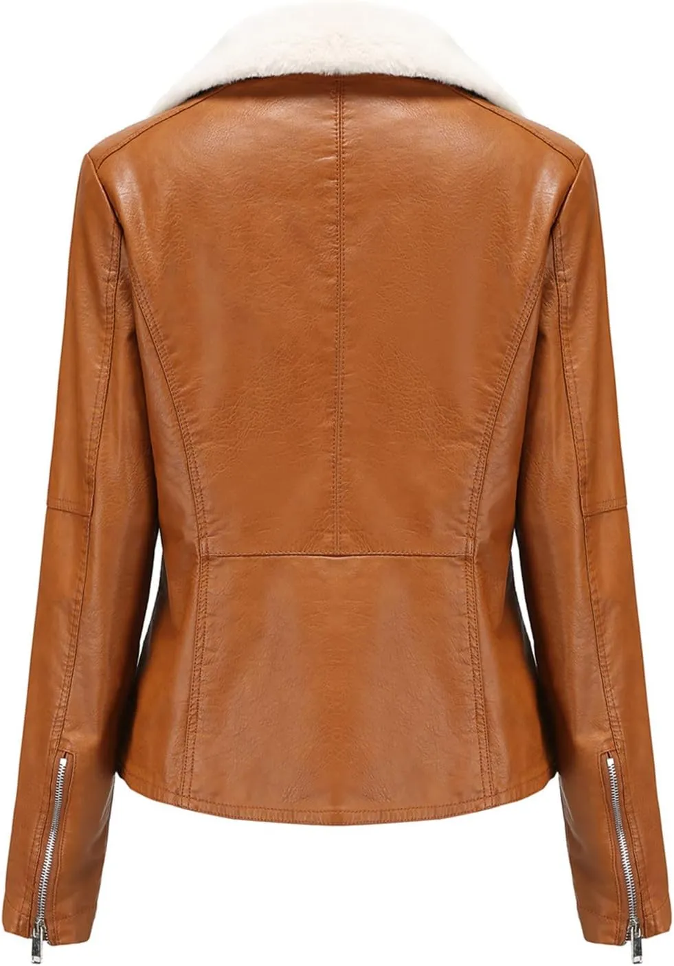 Jacket Women Motor Women Punk Tops Coat Zip Cropped Lapel Ladies Biker Women's Coat Cropped Leather Jacket Women