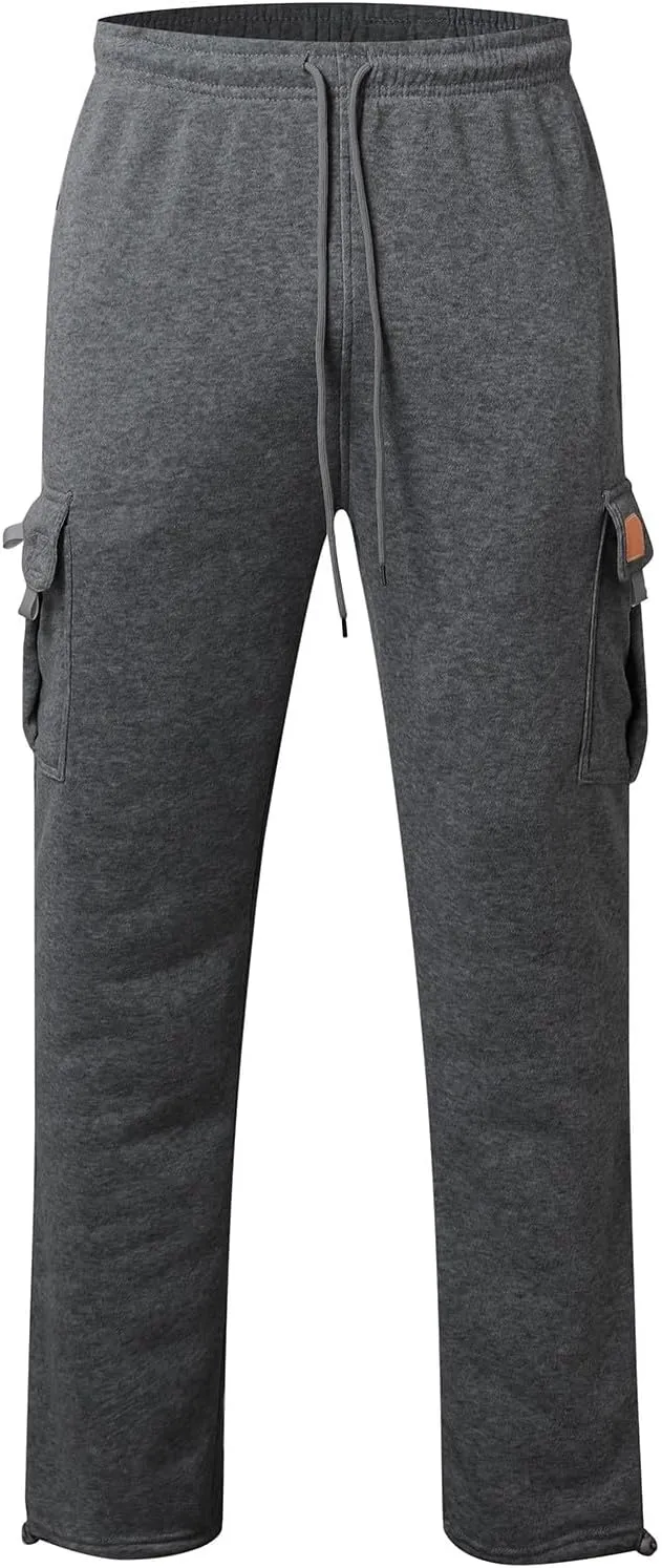 Joggers for Men Casual Solid Pants Leggings Trousers Tooling Multi-Pocket Men's Color Men's Pants Slim Fit Track