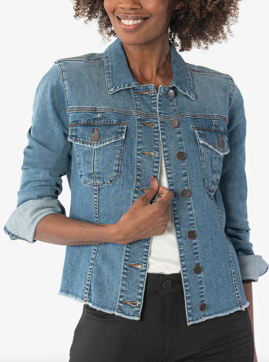 Kara Jacket No Waist With Fray [Openhearted-KJ0314MK3]