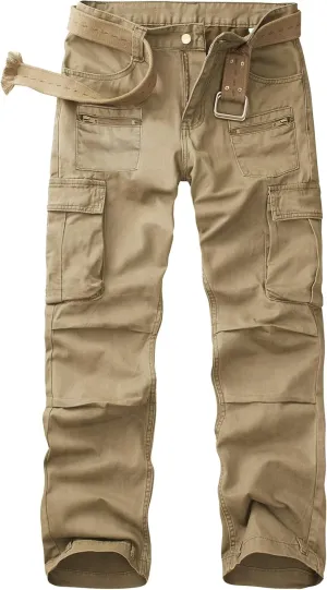 KOCTHOMY Hiking Pants Women Relaxed Fit Cargo Pants Casual Work Pants with Zipper Pockets No Belt