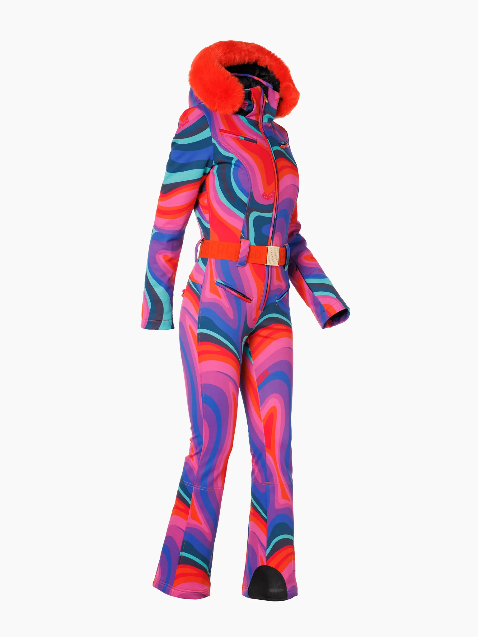 La Fete Faux Border Ski Suit  - Rainbow
