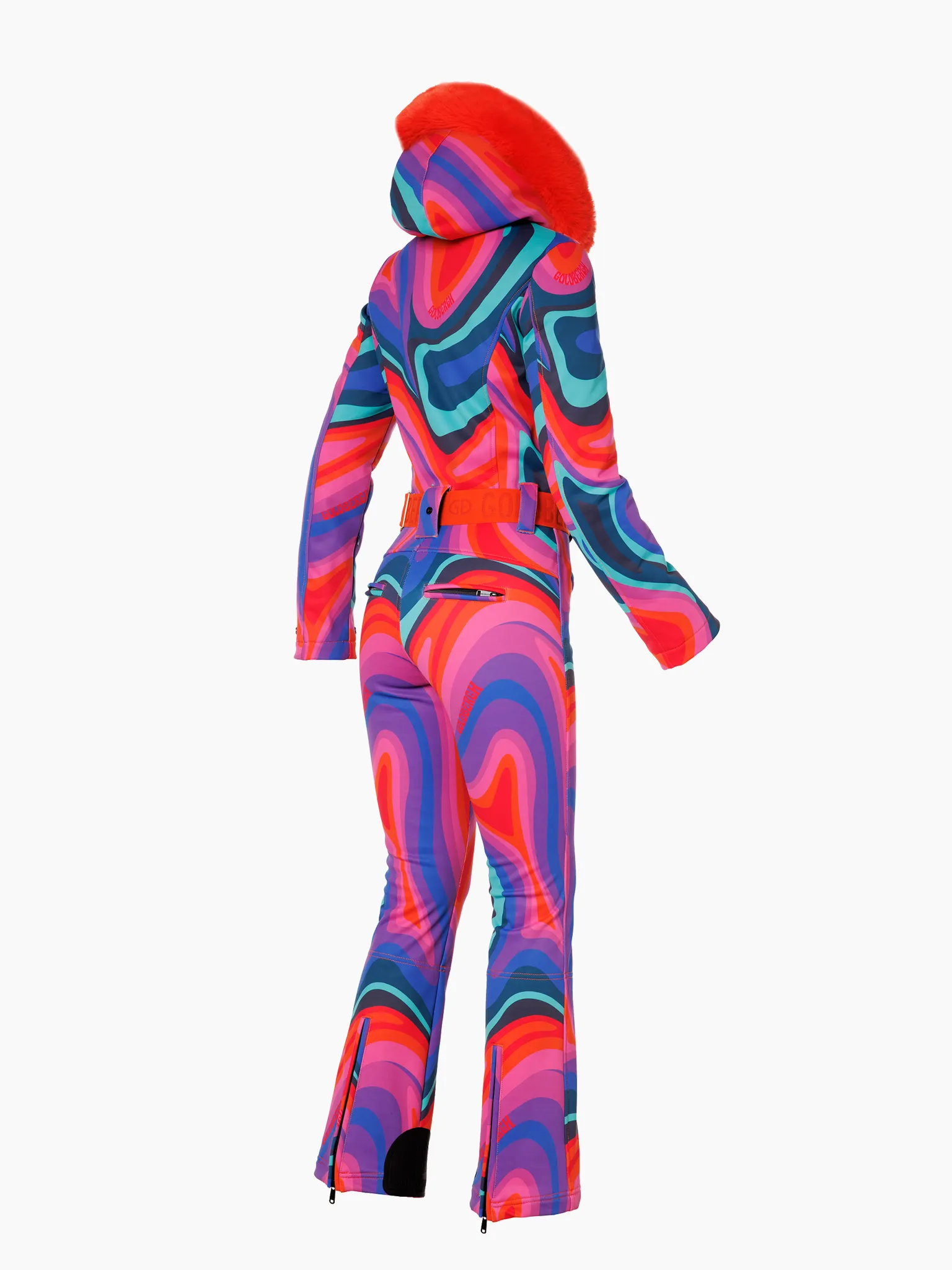 La Fete Faux Border Ski Suit  - Rainbow